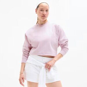 Athleta Forever Fleece Dolman Crop Sweatshirt NWT